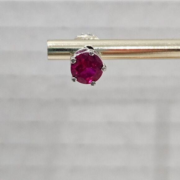NEW, Lab created Ruby studs. - Picture 2 of 4